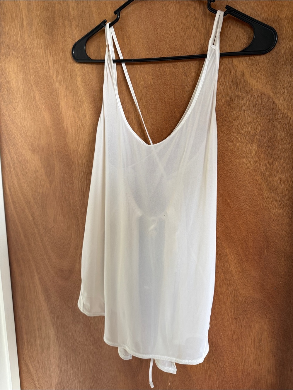 lululemon silk modal white tank size 6